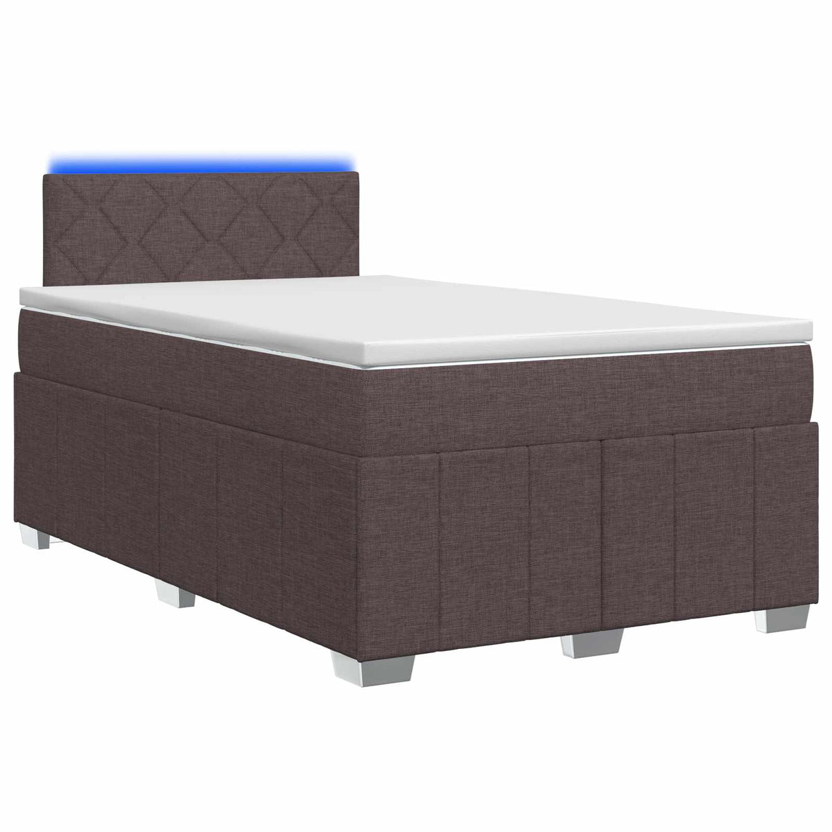 Boxspringbed met matras Donkerbruin 120 x 190 cm Stof is nu te koop bij PeponiXL, paradijselijk wonen!