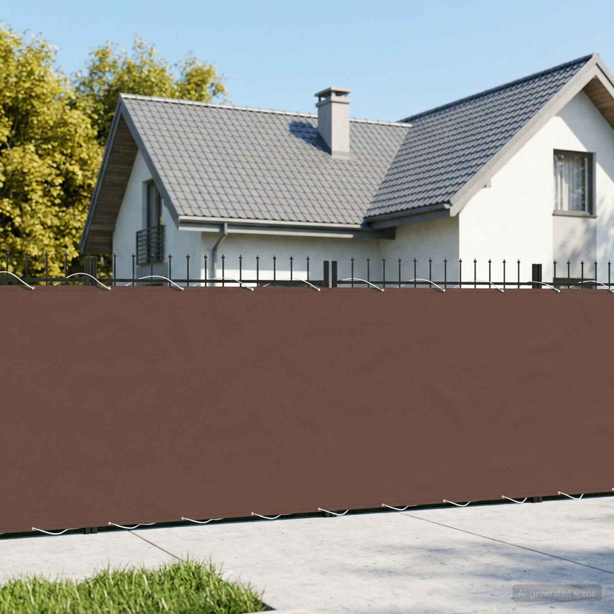 Balkon Privacy Scherm 200 x 600 cm Stof met PU-coating Bruin is nu te koop bij PeponiXL, paradijselijk wonen!
