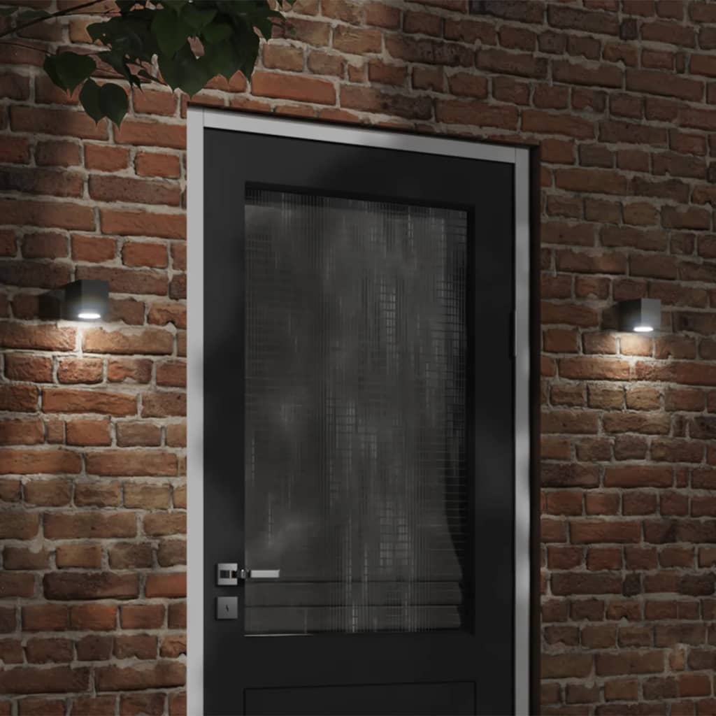 Buitenwandlampen 2 st gegoten aluminium zwart is nu te koop bij PeponiXL, paradijselijk wonen!