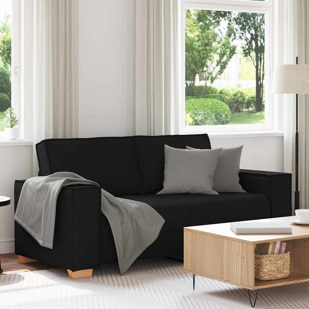 2-zitsbank Zwart 180x78x84 cm Stof is nu te koop bij PeponiXL, paradijselijk wonen!