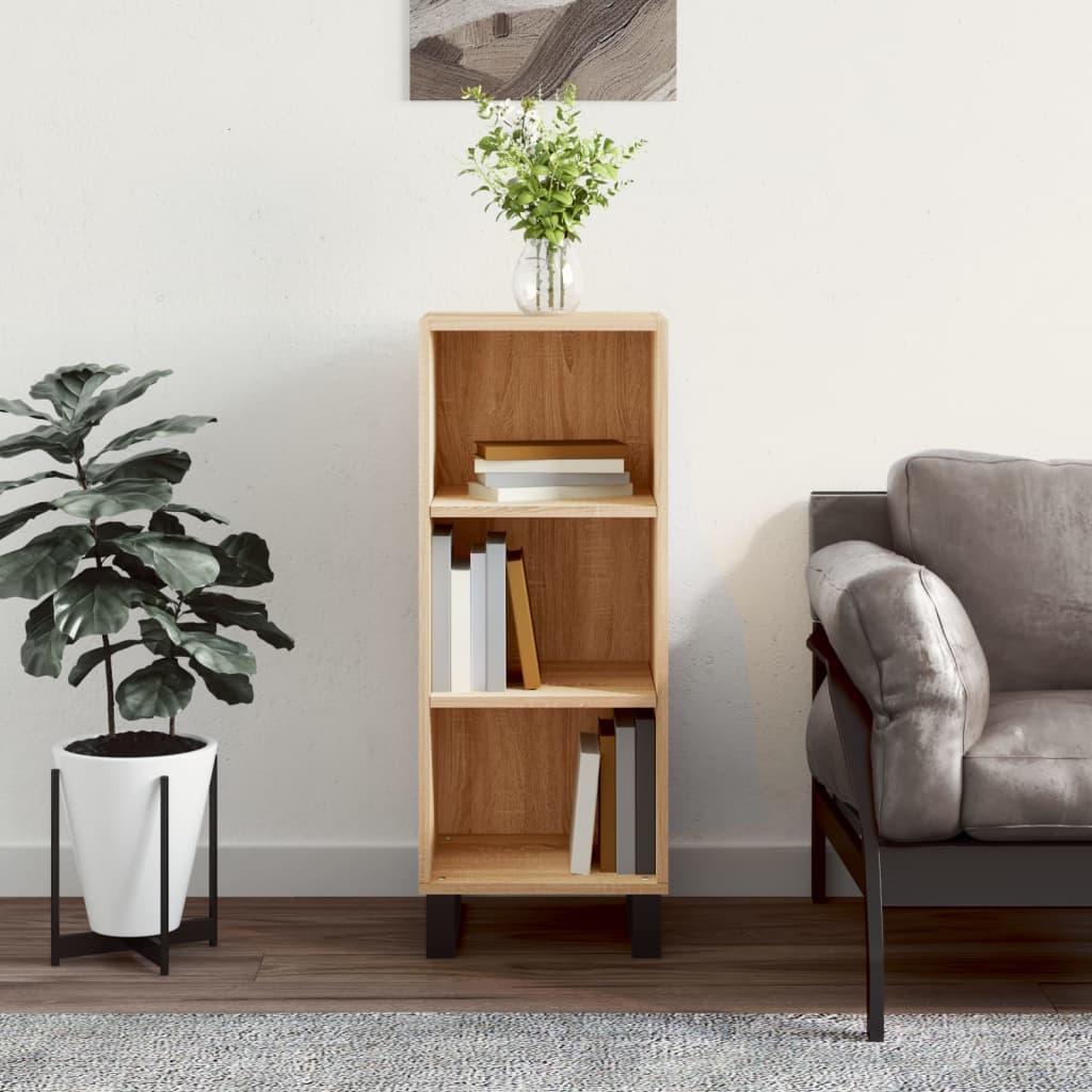 Dressoir 34,5x32,5x90 cm bewerkt hout sonoma eikenkleurig is nu te koop bij PeponiXL, paradijselijk wonen!
