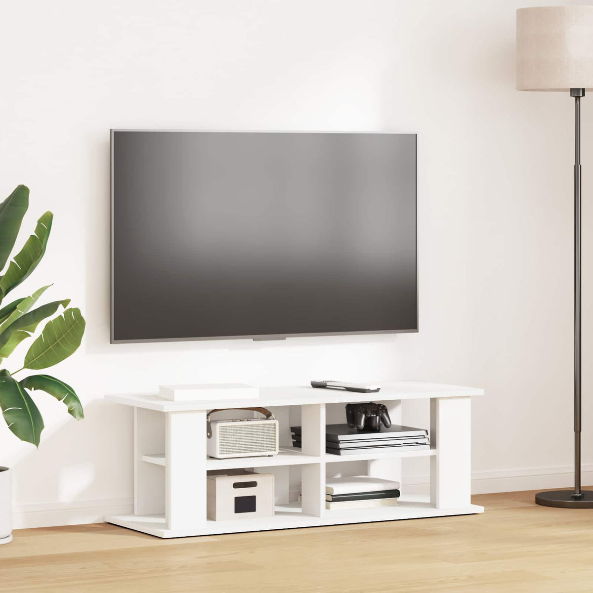 TV-standaard Wit 96 x 35 x 33,5 cm is nu te koop bij PeponiXL, paradijselijk wonen!