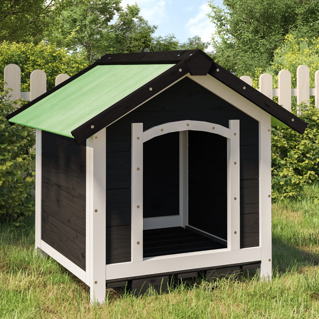 Hondenhok 65x65x61,5 cm massief grenenhout grijs is nu te koop bij PeponiXL, paradijselijk wonen!