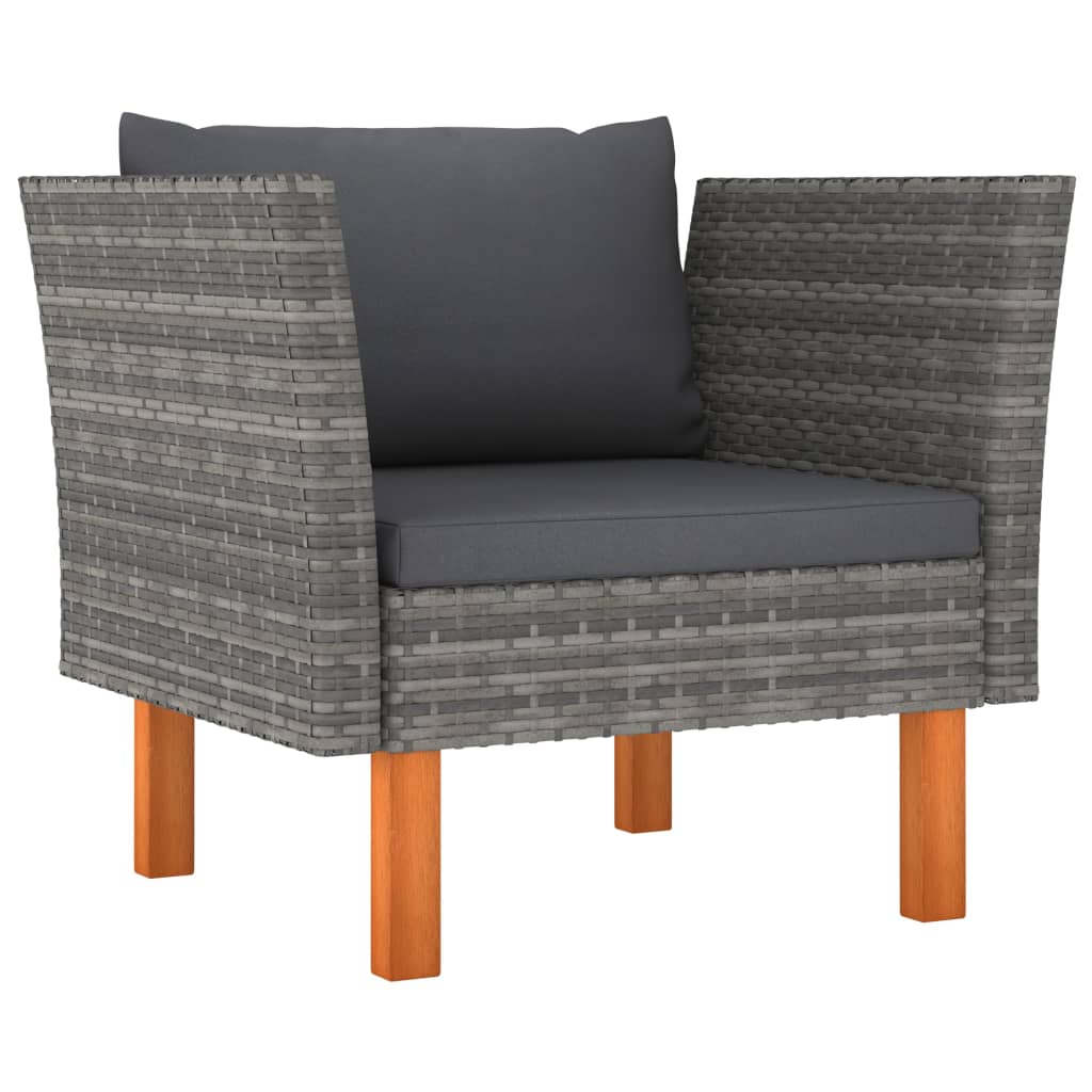 Tuinbank poly rattan en massief eucalyptushout is nu te koop bij PeponiXL, paradijselijk wonen!