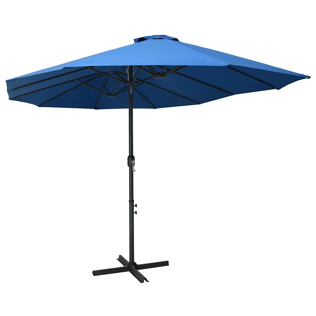 Parasol met aluminium paal 460x270 cm blauw is nu te koop bij PeponiXL, paradijselijk wonen!