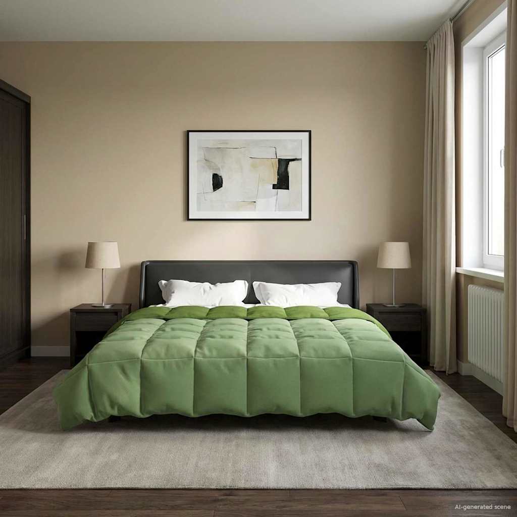 Winter Dekbed Gekwilt Groen 240 x 260 cm Microfiber is nu te koop bij PeponiXL, paradijselijk wonen!