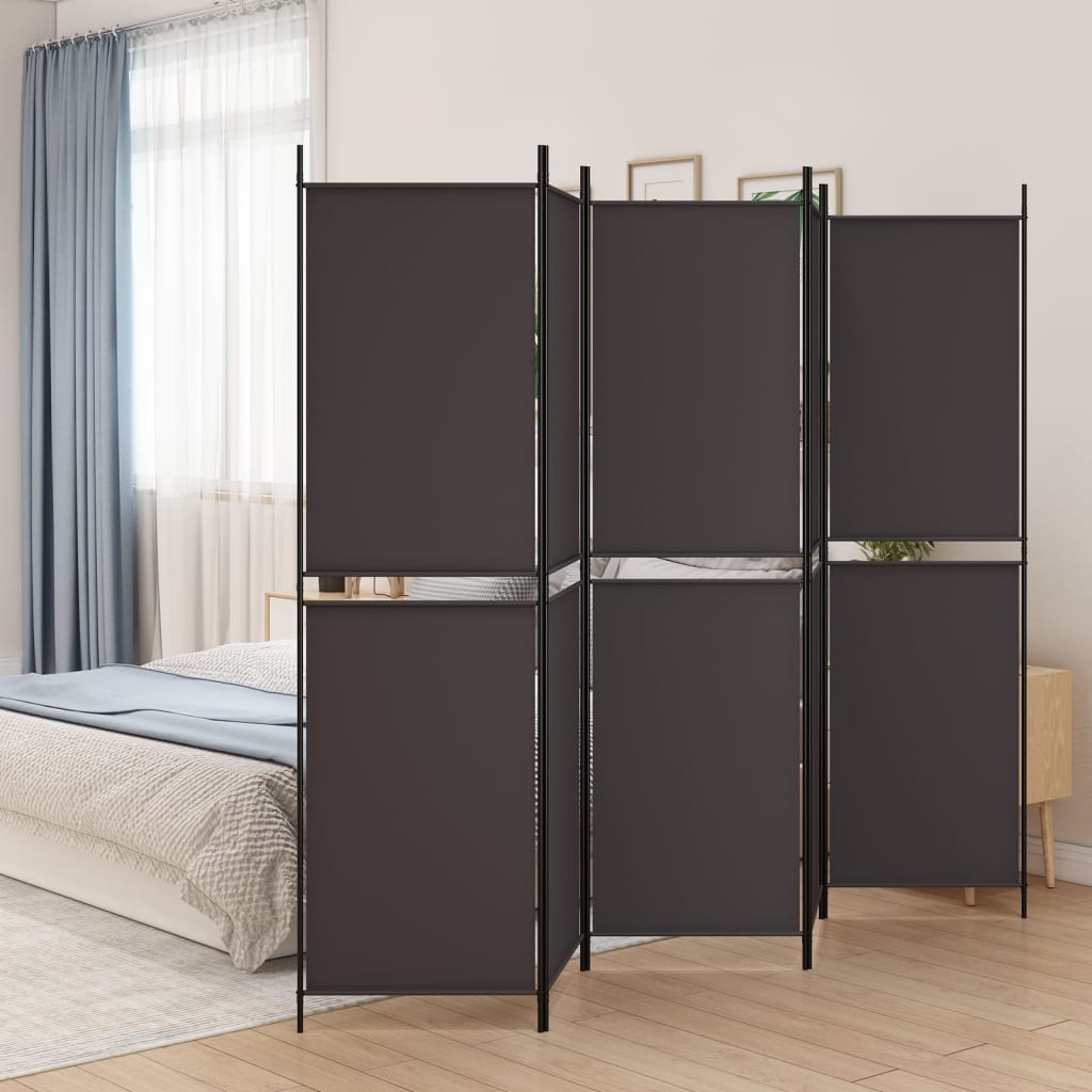 Kamerscherm met 5 panelen 250x200 cm stof bruin is nu te koop bij PeponiXL, paradijselijk wonen!