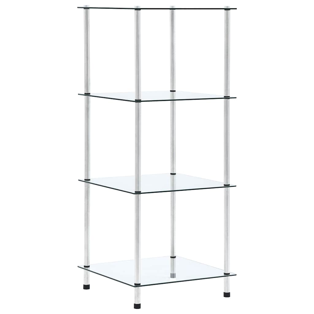 Kastje 4-laags 40x40x100 cm gehard glas transparant is nu te koop bij PeponiXL, paradijselijk wonen!