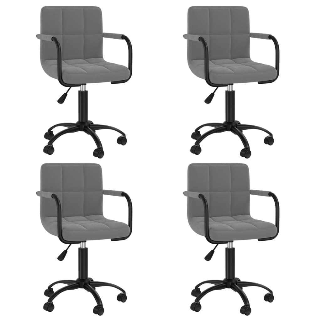 Eetkamerstoelen draaibaar 4 st fluweel donkergrijs is nu te koop bij PeponiXL, paradijselijk wonen!