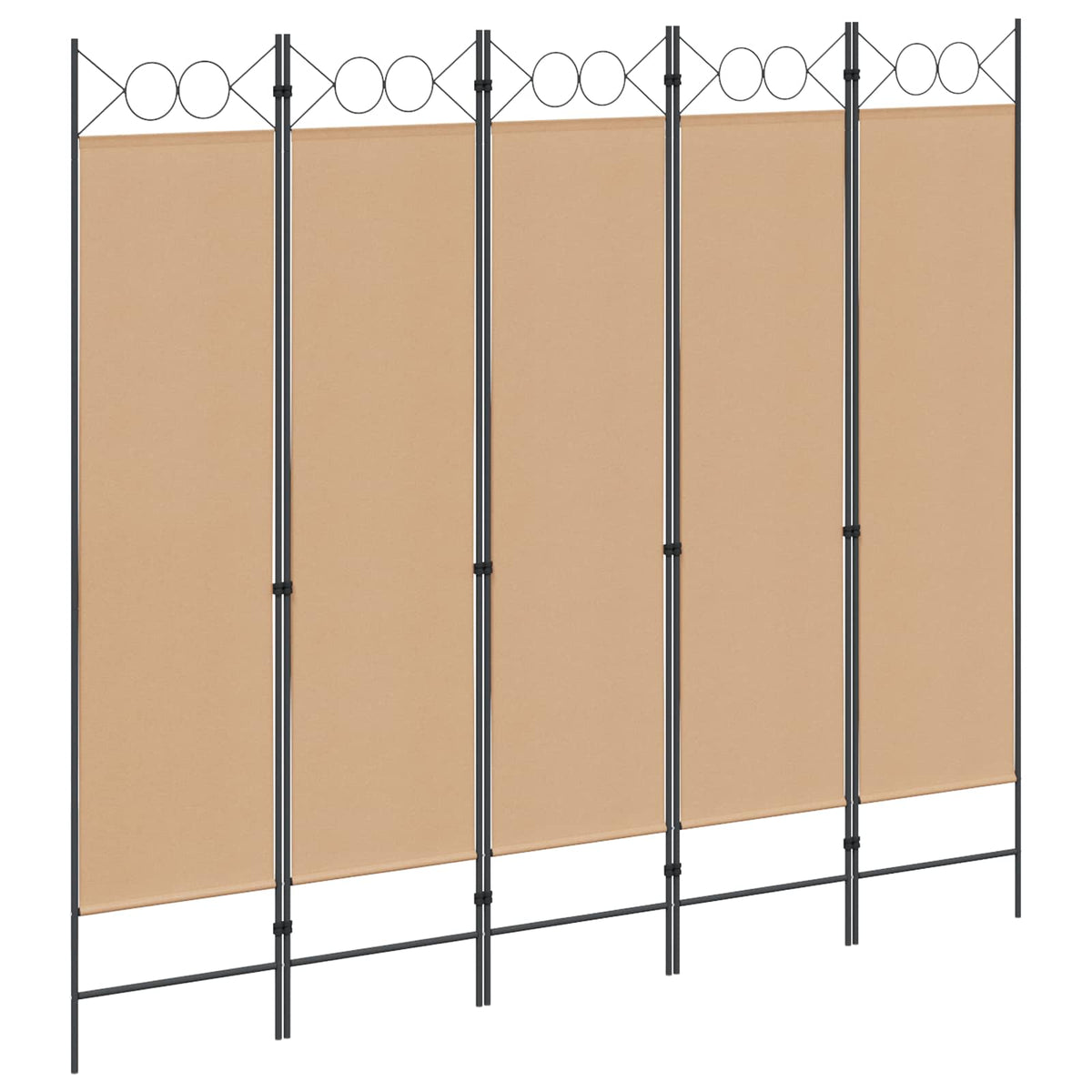 5-Panel Room Divider Beige 200 x 180 cm Stof is nu te koop bij PeponiXL, paradijselijk wonen!