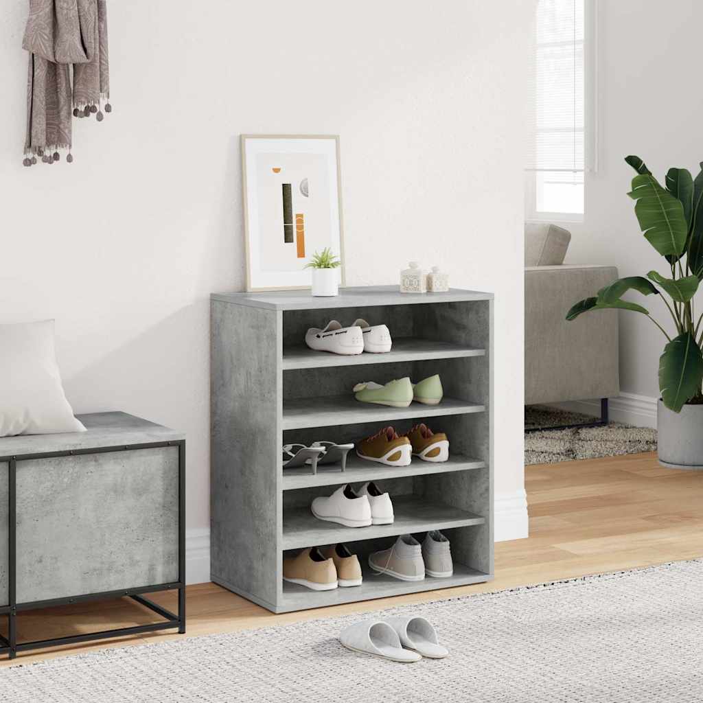 Schoenenkast 60x35x70 cm bewerkt hout betongrijs is nu te koop bij PeponiXL, paradijselijk wonen!