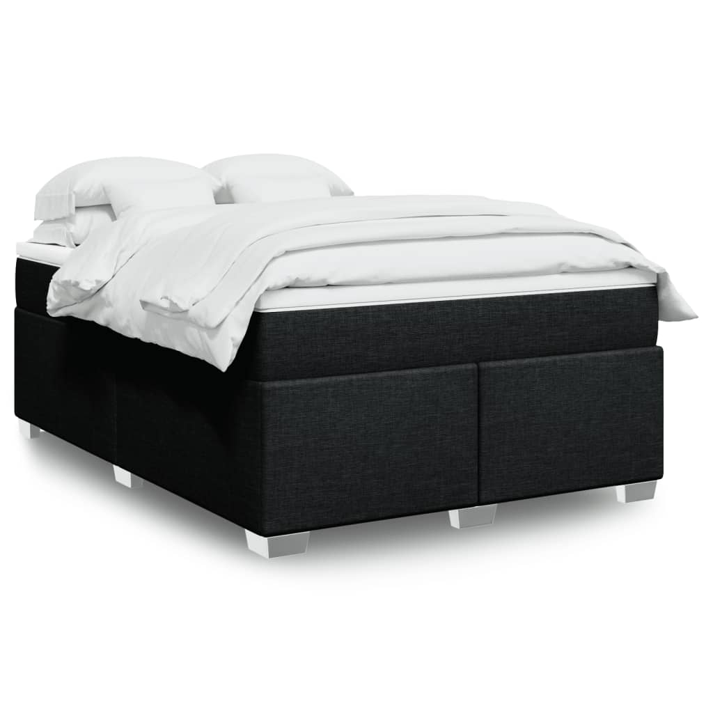 Boxspring met matras stof zwart 160x200 cm is nu te koop bij PeponiXL, paradijselijk wonen!