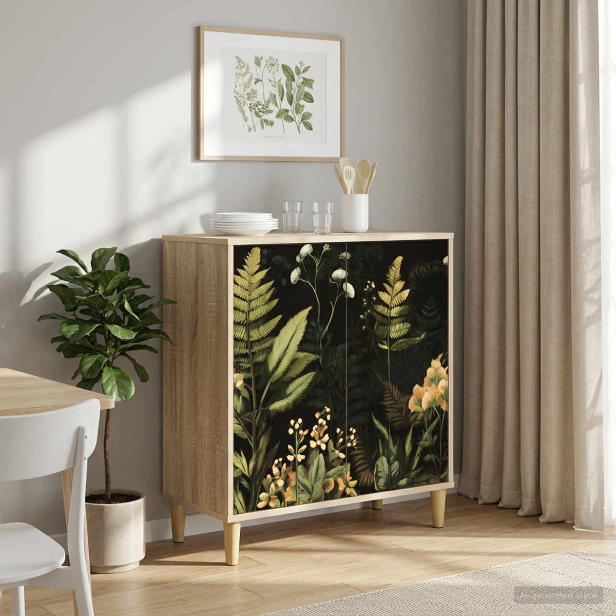 Dressoir RHENEN Sonoma 69 x 33 x 75 cm Bewerkt hout is nu te koop bij PeponiXL, paradijselijk wonen!