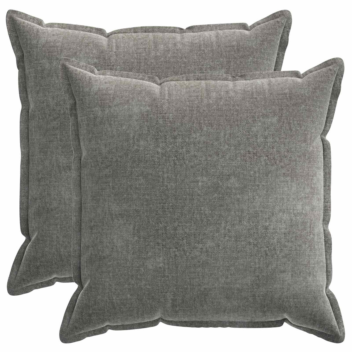 Kussensloop 2 st HOUTEN Donkergrijs 80 x 80 cm Chenille Stof is nu te koop bij PeponiXL, paradijselijk wonen!