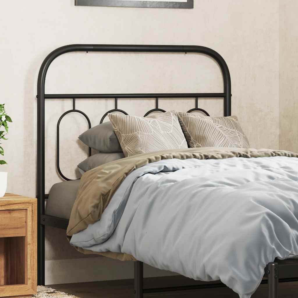 Vervangend hoofdbord 80 cm metaal zwart is nu te koop bij PeponiXL, paradijselijk wonen!