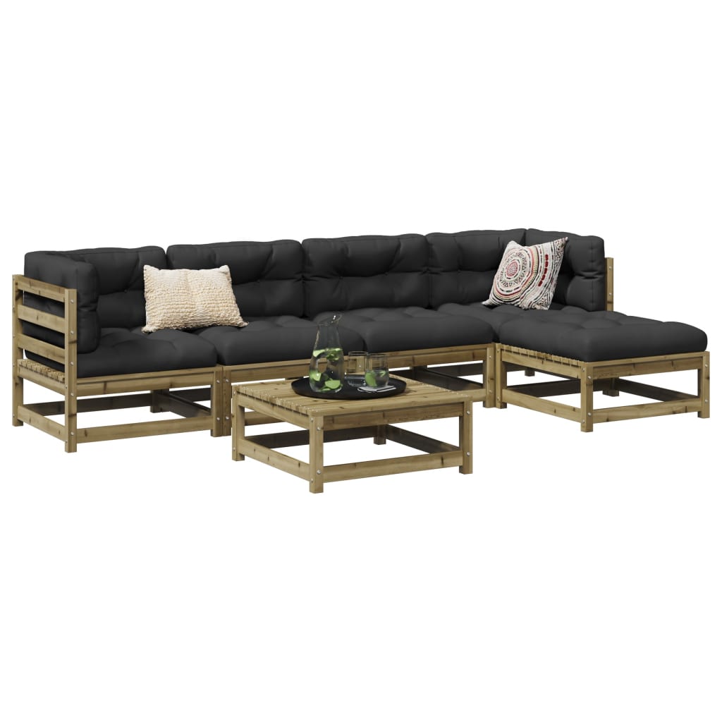 6-delige Loungeset geïmpregneerd grenenhout is nu te koop bij PeponiXL, paradijselijk wonen!