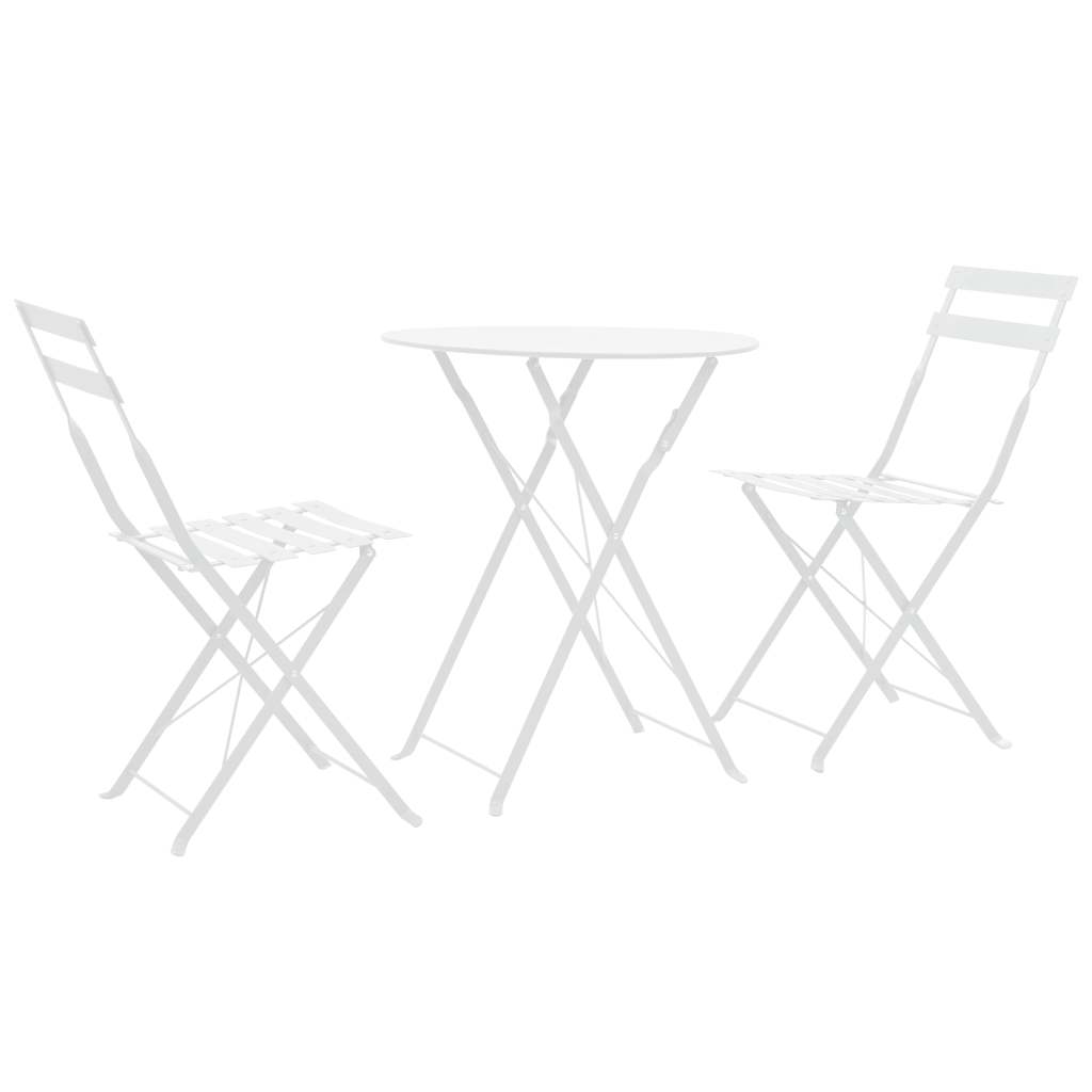 3-delige Bistroset staal wit is nu te koop bij PeponiXL, paradijselijk wonen!