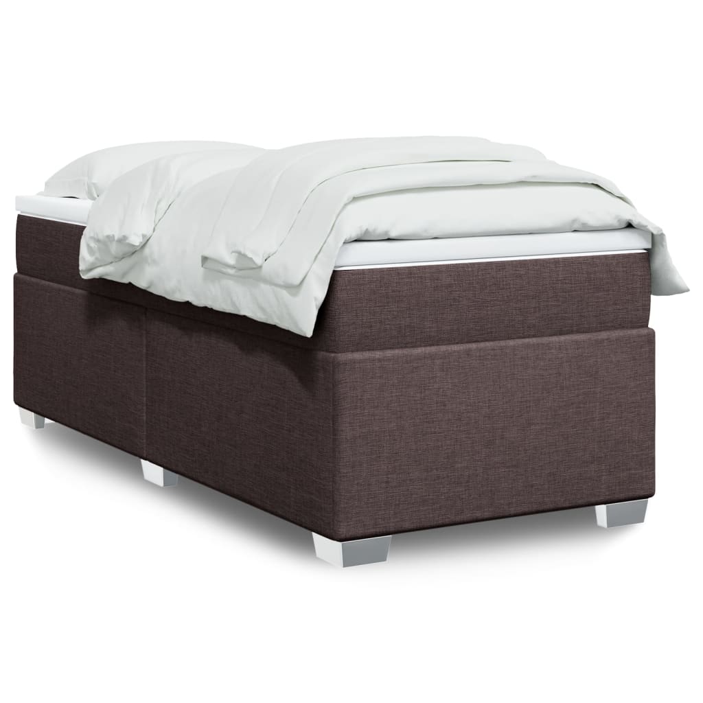 Boxspring met matras stof donkerbruin 100x200 cm is nu te koop bij PeponiXL, paradijselijk wonen!