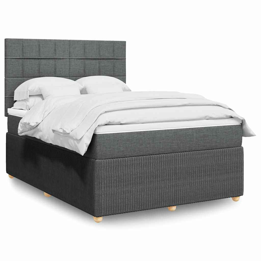 Boxspring met matras stof donkergrijs 160x200 cm is nu te koop bij PeponiXL, paradijselijk wonen!