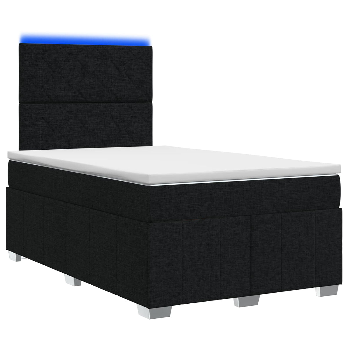 LED Boxspring Bed met Matras Zwart 120 x 200 cm Stof is nu te koop bij PeponiXL, paradijselijk wonen!