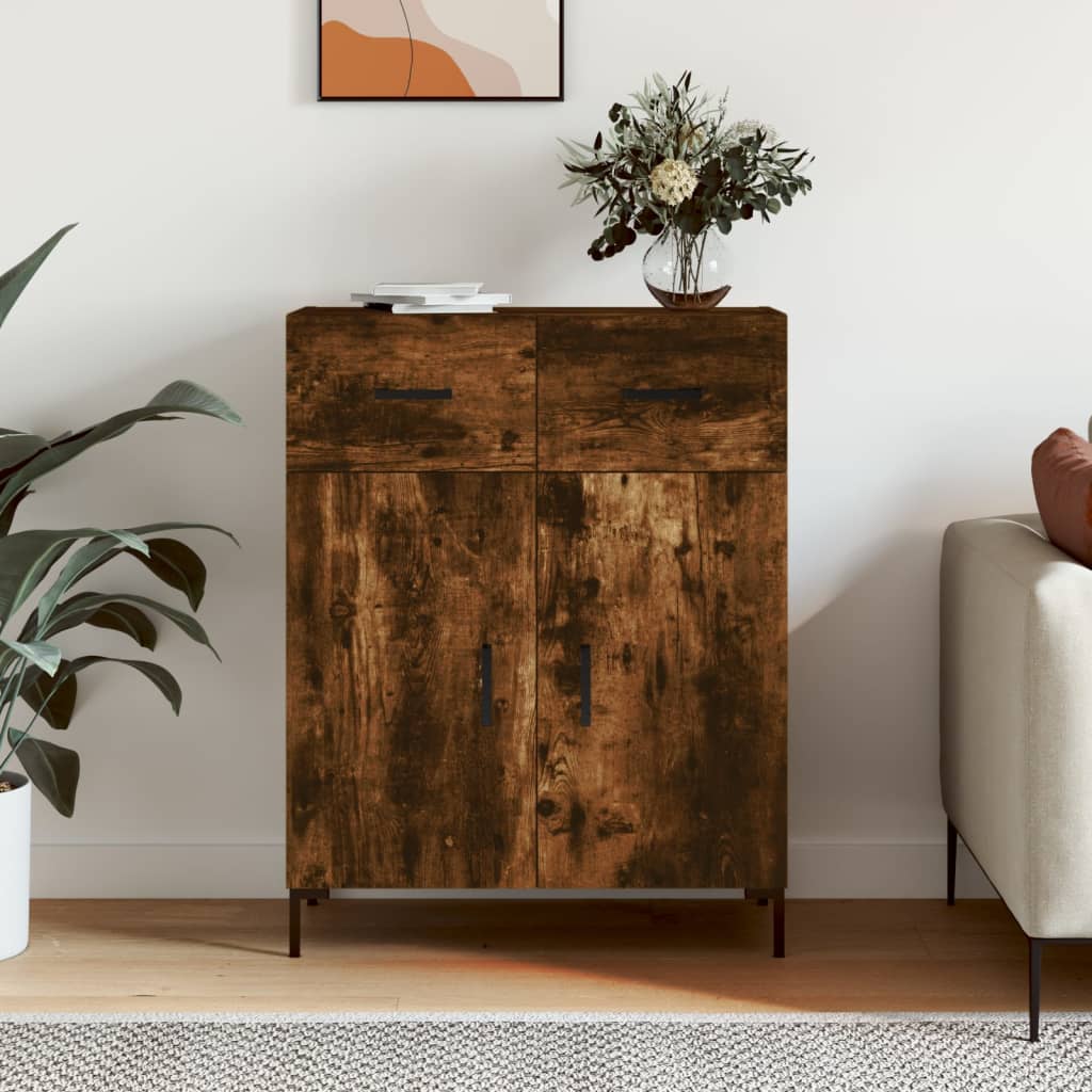 Dressoir 69,5x34x90 cm bewerkt hout gerookt eikenkleurig is nu te koop bij PeponiXL, paradijselijk wonen!