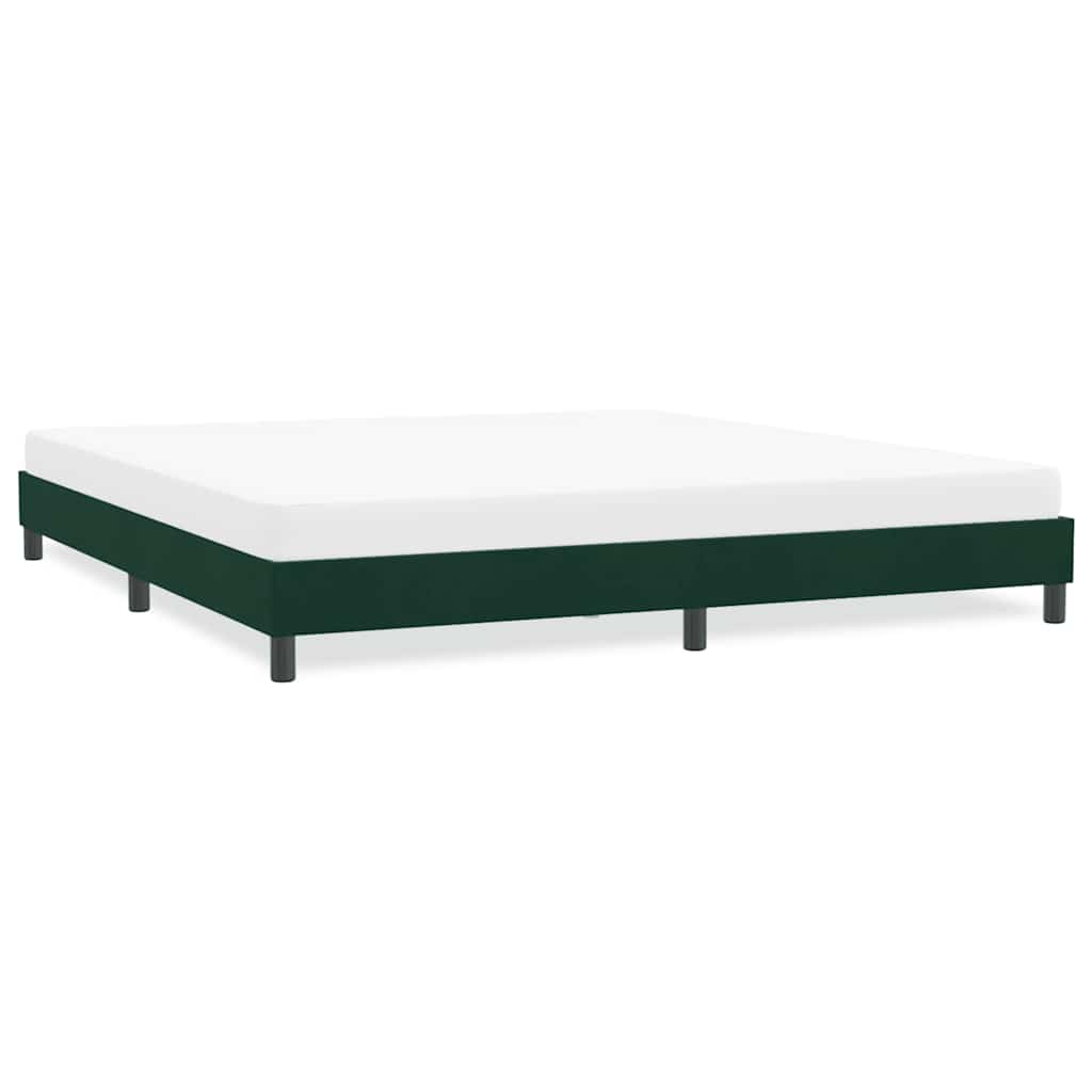 Bedframe zonder matras 180x210 cm fluweel donkergroen is nu te koop bij PeponiXL, paradijselijk wonen!