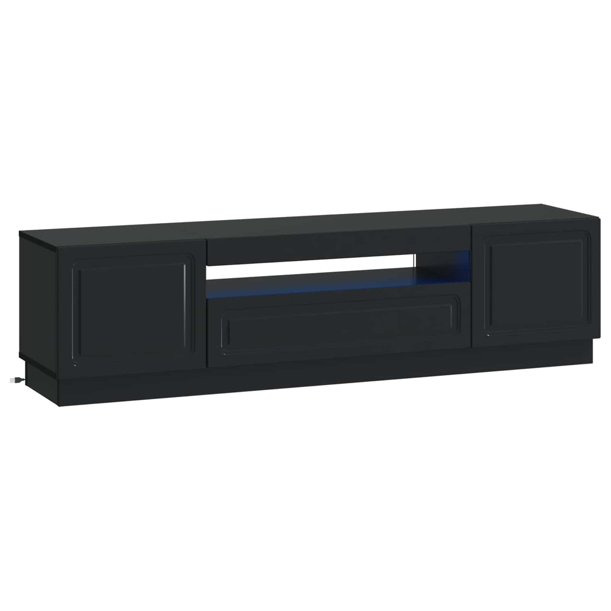 LED tv-meubel Zwart Bewerkt hout is nu te koop bij PeponiXL, paradijselijk wonen!