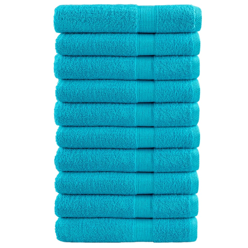 Handdoeken SOLUND 10 st 600 g/m² 100x200 cm turquoise is nu te koop bij PeponiXL, paradijselijk wonen!