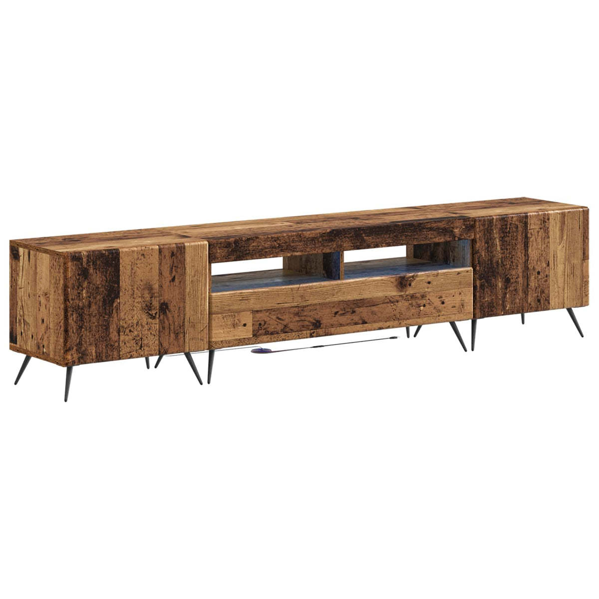 5-delige LED TV-kast Oud hout Bewerkt hout is nu te koop bij PeponiXL, paradijselijk wonen!
