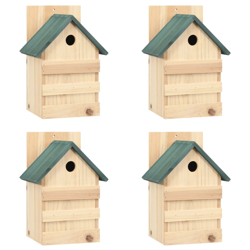 Vogelhuisjes 4 st 23x19x33 cm vurenhout is nu te koop bij PeponiXL, paradijselijk wonen!