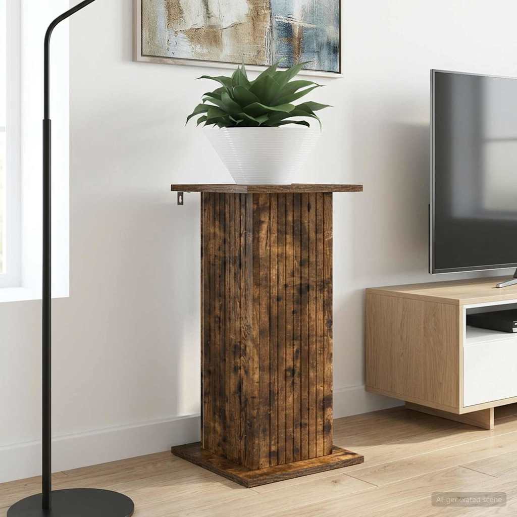 Plantenstandaard 2 pcs Gerookt eiken 30,5 x 30 x 60,5 cm is nu te koop bij PeponiXL, paradijselijk wonen!