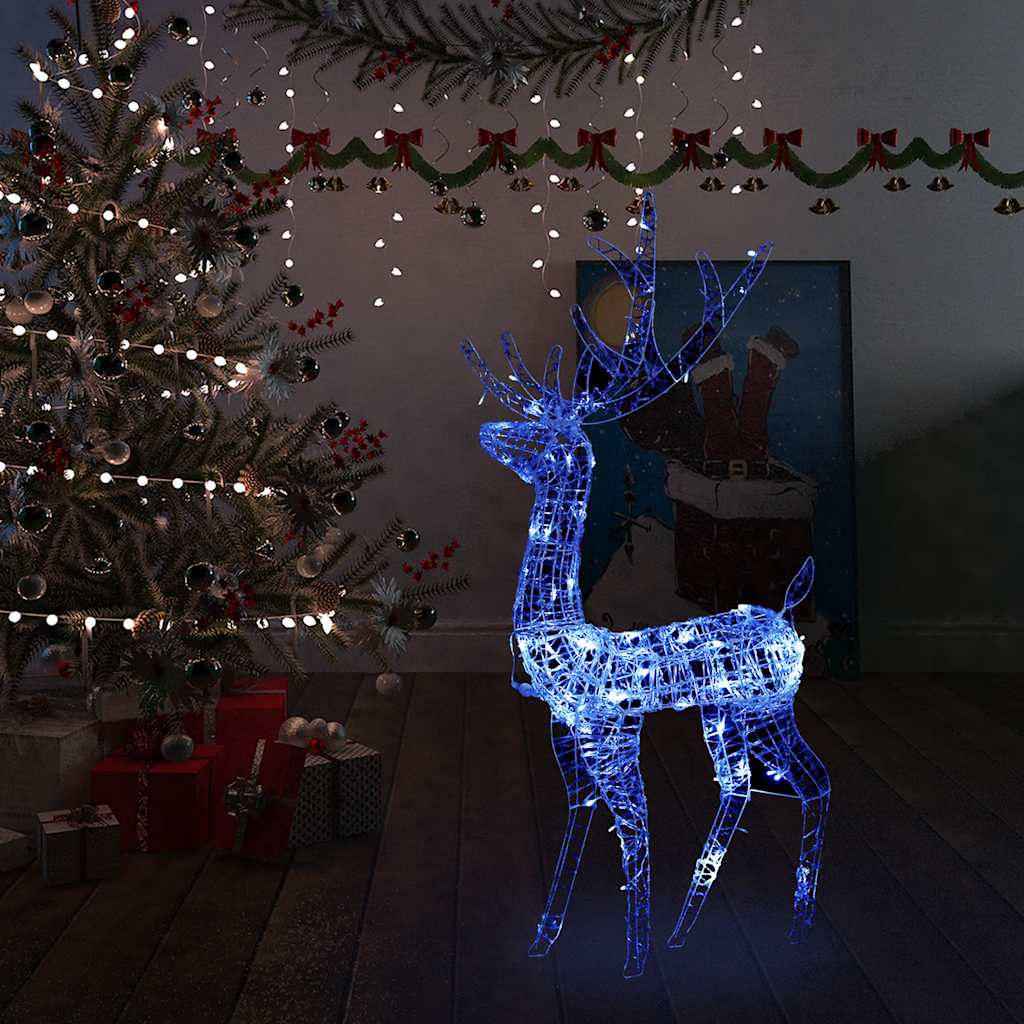 Kerstversiering rendier 140 LED's 120 cm acryl blauw is nu te koop bij PeponiXL, paradijselijk wonen!