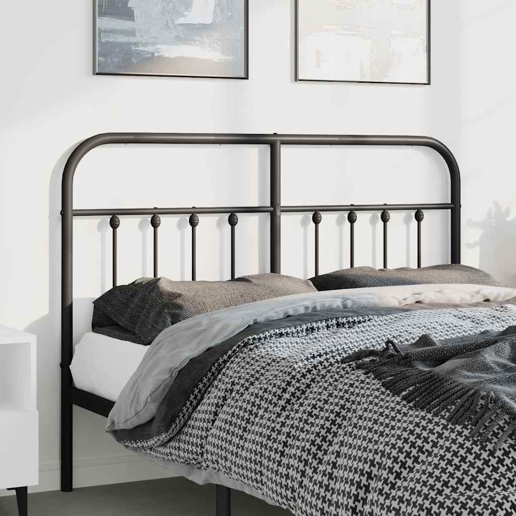 Vervangend hoofdbord metaal zwart 150 cm is nu te koop bij PeponiXL, paradijselijk wonen!