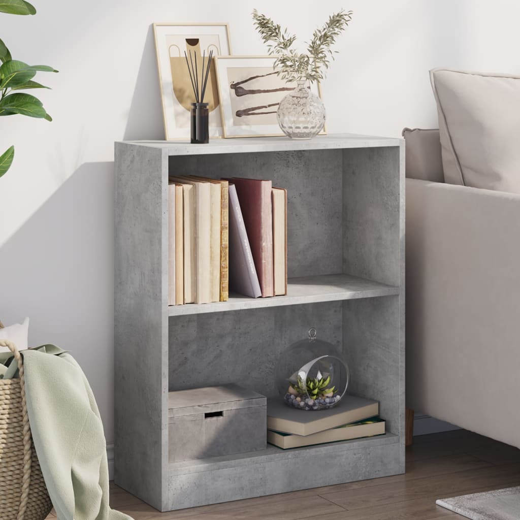 Boekenkast 60x24x76 cm bewerkt hout betongrijs is nu te koop bij PeponiXL, paradijselijk wonen!