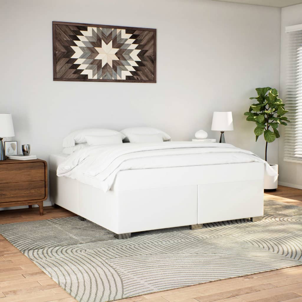 Bedframe kunstleer wit 200x200 cm is nu te koop bij PeponiXL, paradijselijk wonen!