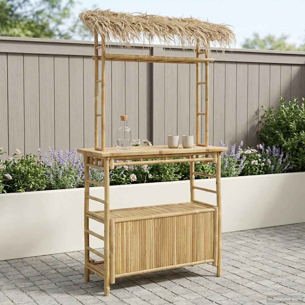 Buiten Bartafel Naturel 110 x 50 x 209 cm Bamboe is nu te koop bij PeponiXL, paradijselijk wonen!