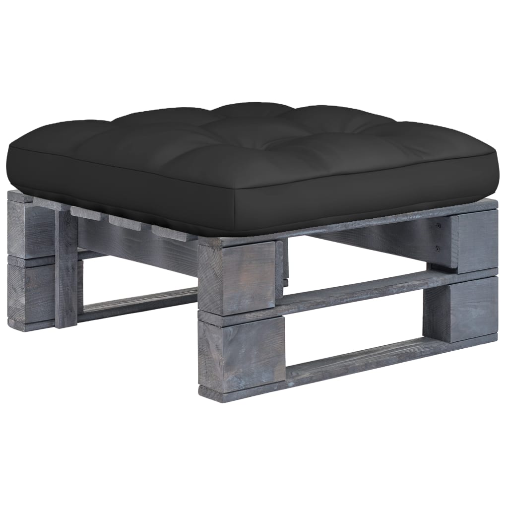 Tuinhocker pallet geïmpregneerd grenenhout grijs is nu te koop bij PeponiXL, paradijselijk wonen!