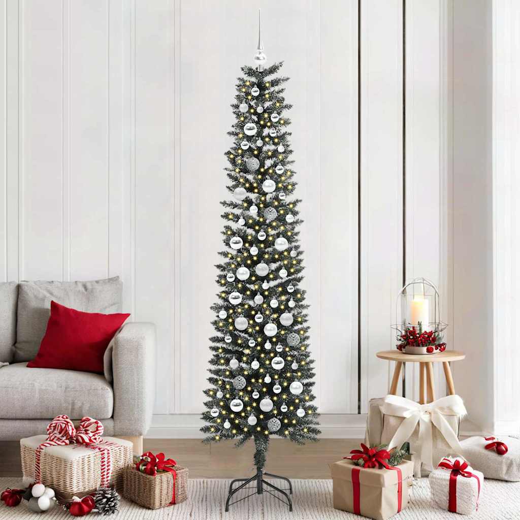 Kunstkerstboom met 300 LED Groen 210 cm PVC en Plastic en Staal is nu te koop bij PeponiXL, paradijselijk wonen!