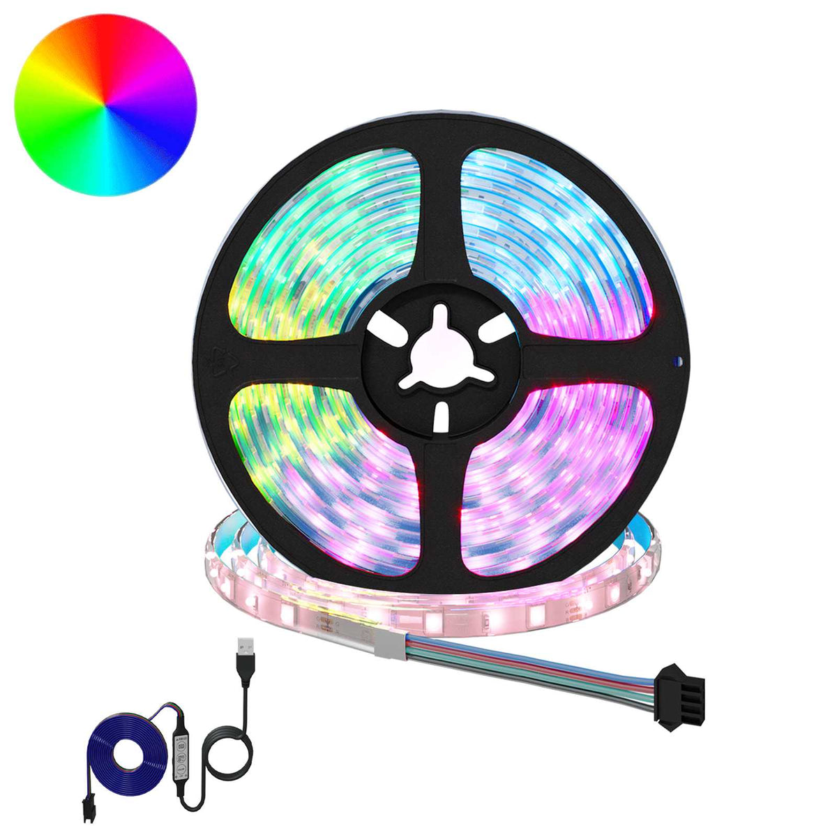 LED-strip 12 pcs Zwart en transparant 4000 mm is nu te koop bij PeponiXL, paradijselijk wonen!