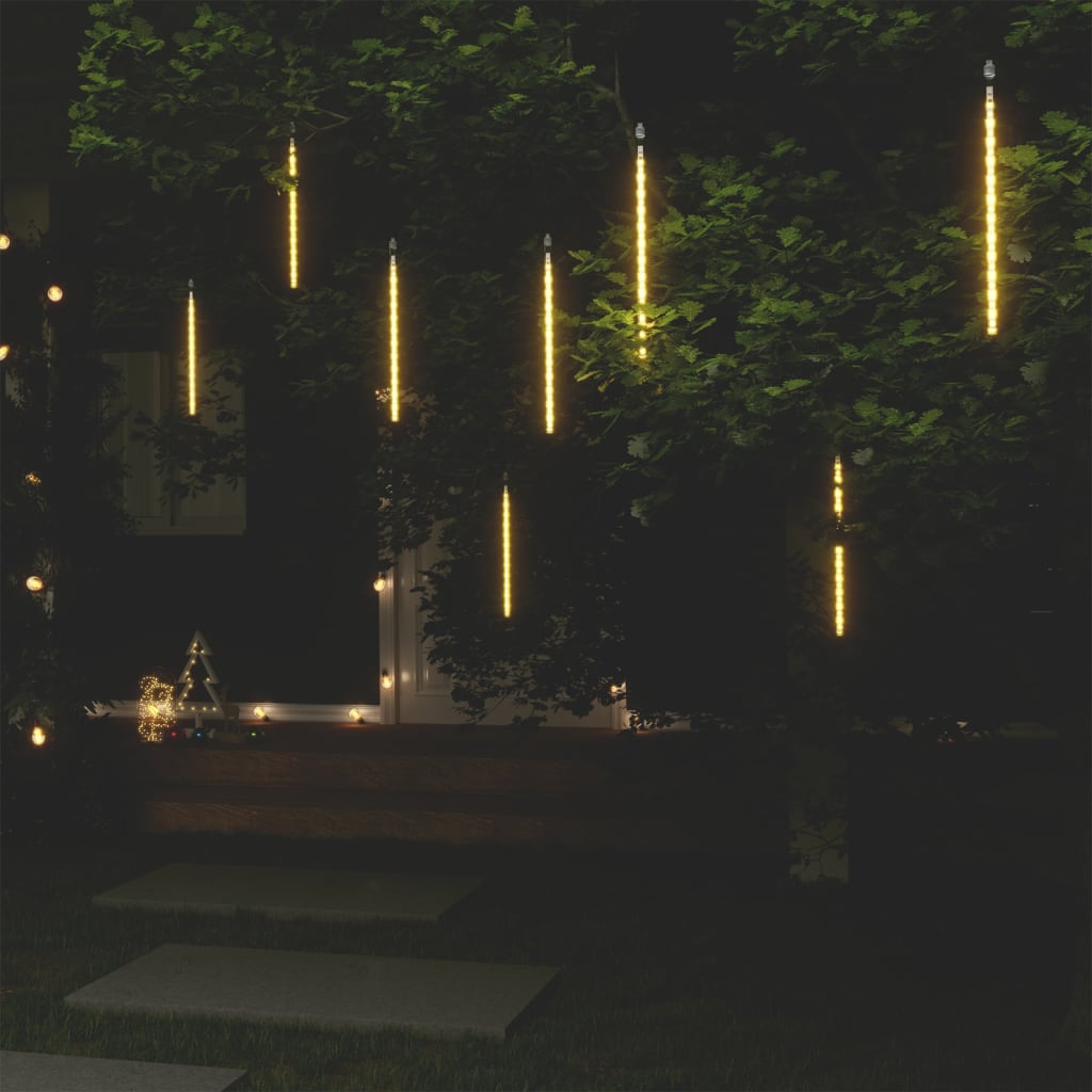Meteoorlichten 8 st 192 LED's binnen/buiten 30 cm warmwit is nu te koop bij PeponiXL, paradijselijk wonen!