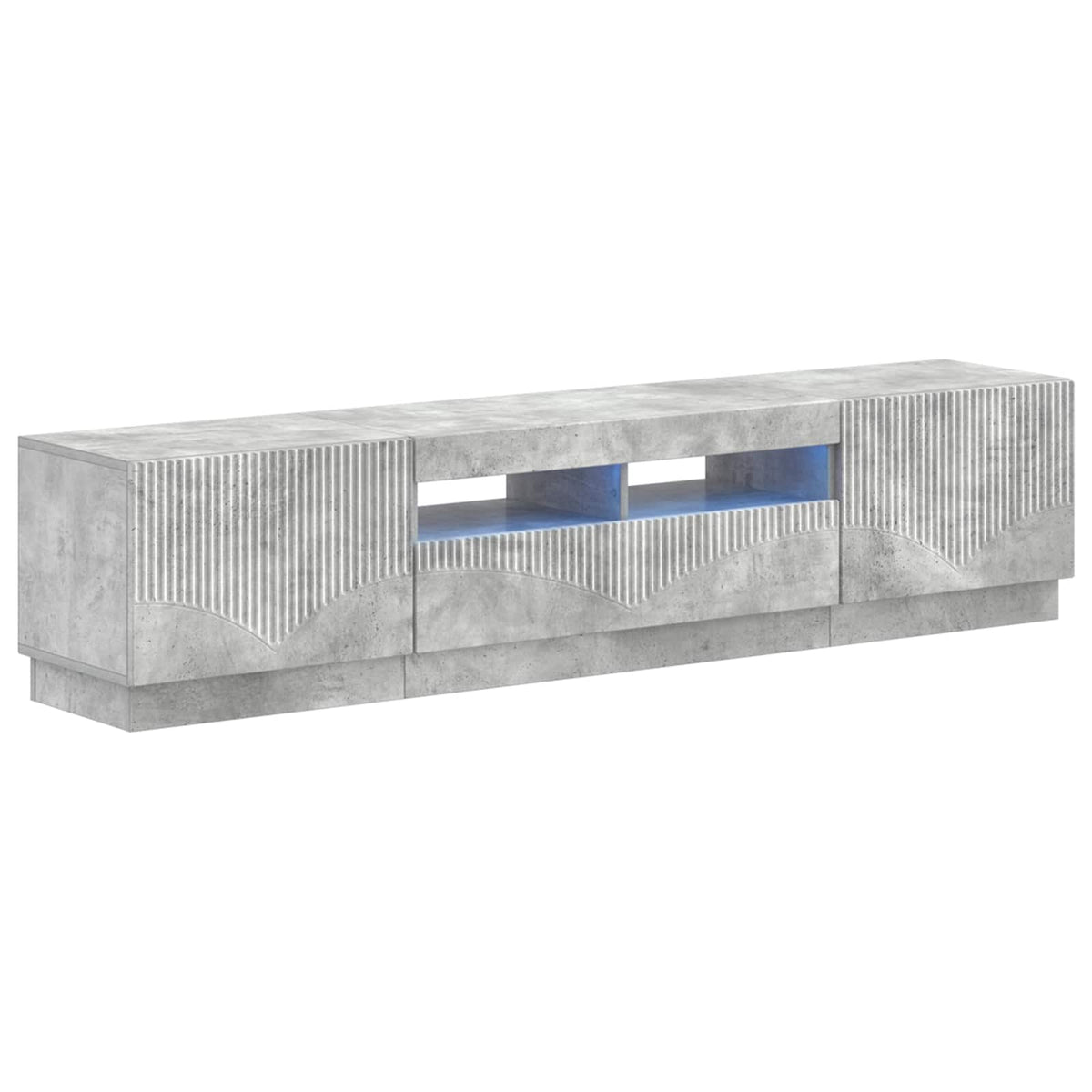 5-delige LED TV-kast Betongrijs Bewerkt hout is nu te koop bij PeponiXL, paradijselijk wonen!