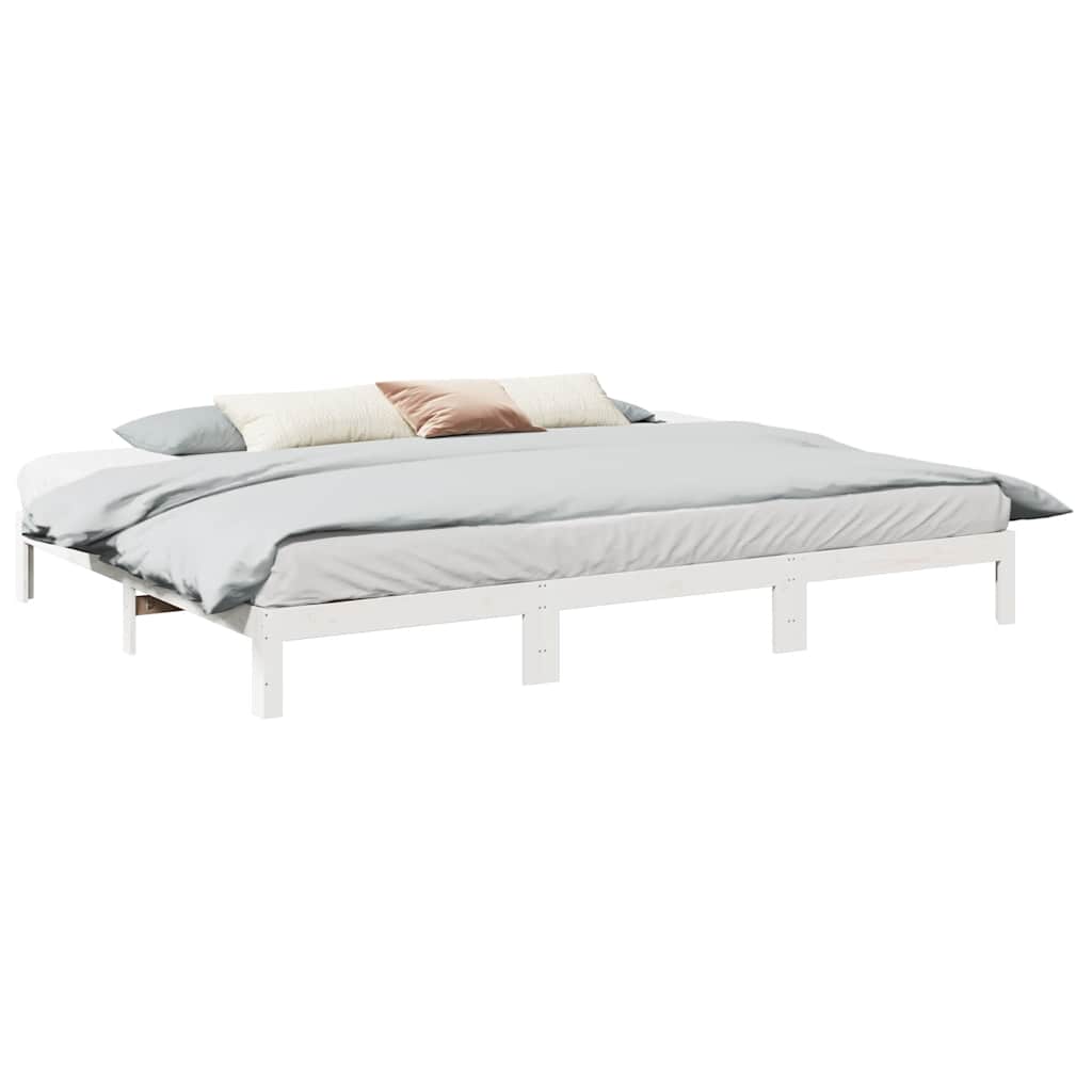 Bedframe Family zonder matras 270x200 cm massief grenenhout wit is nu te koop bij PeponiXL, paradijselijk wonen!