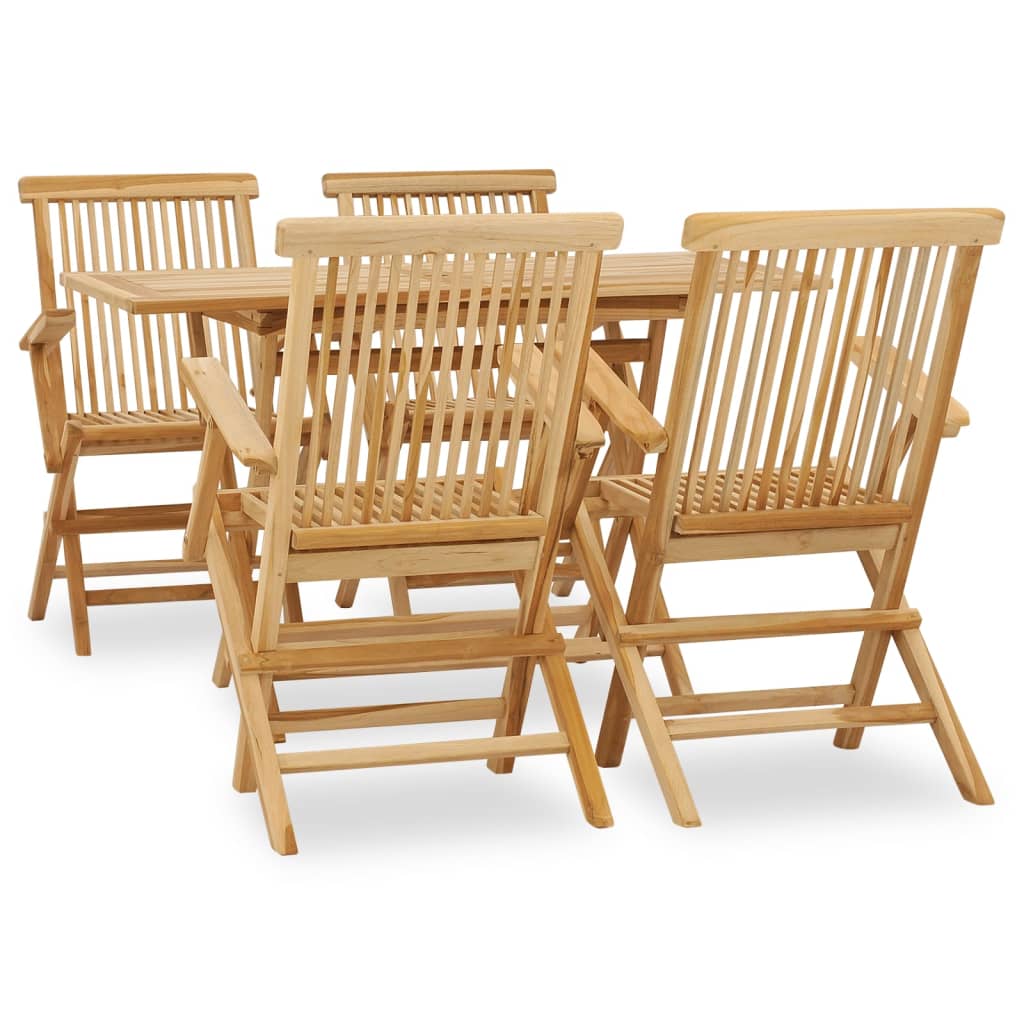 5-delige Tuinset massief teakhout is nu te koop bij PeponiXL, paradijselijk wonen!