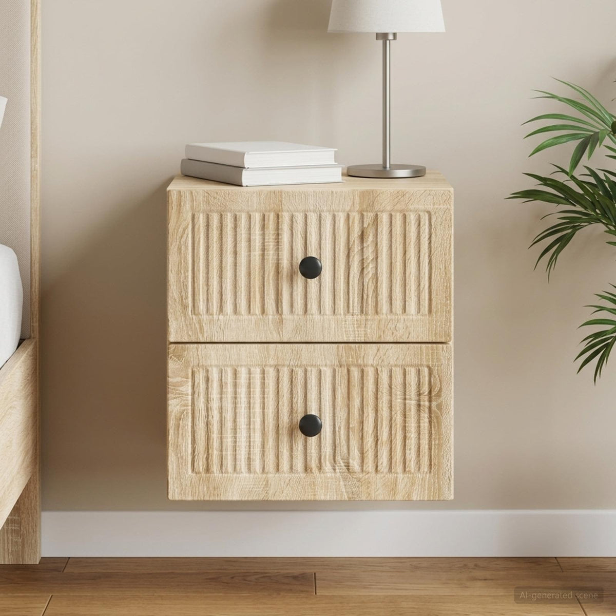 Wandbeugel Bedkast Sonoma Eiken 33 x 34,5 x 40 cm Bewerkt hout is nu te koop bij PeponiXL, paradijselijk wonen!