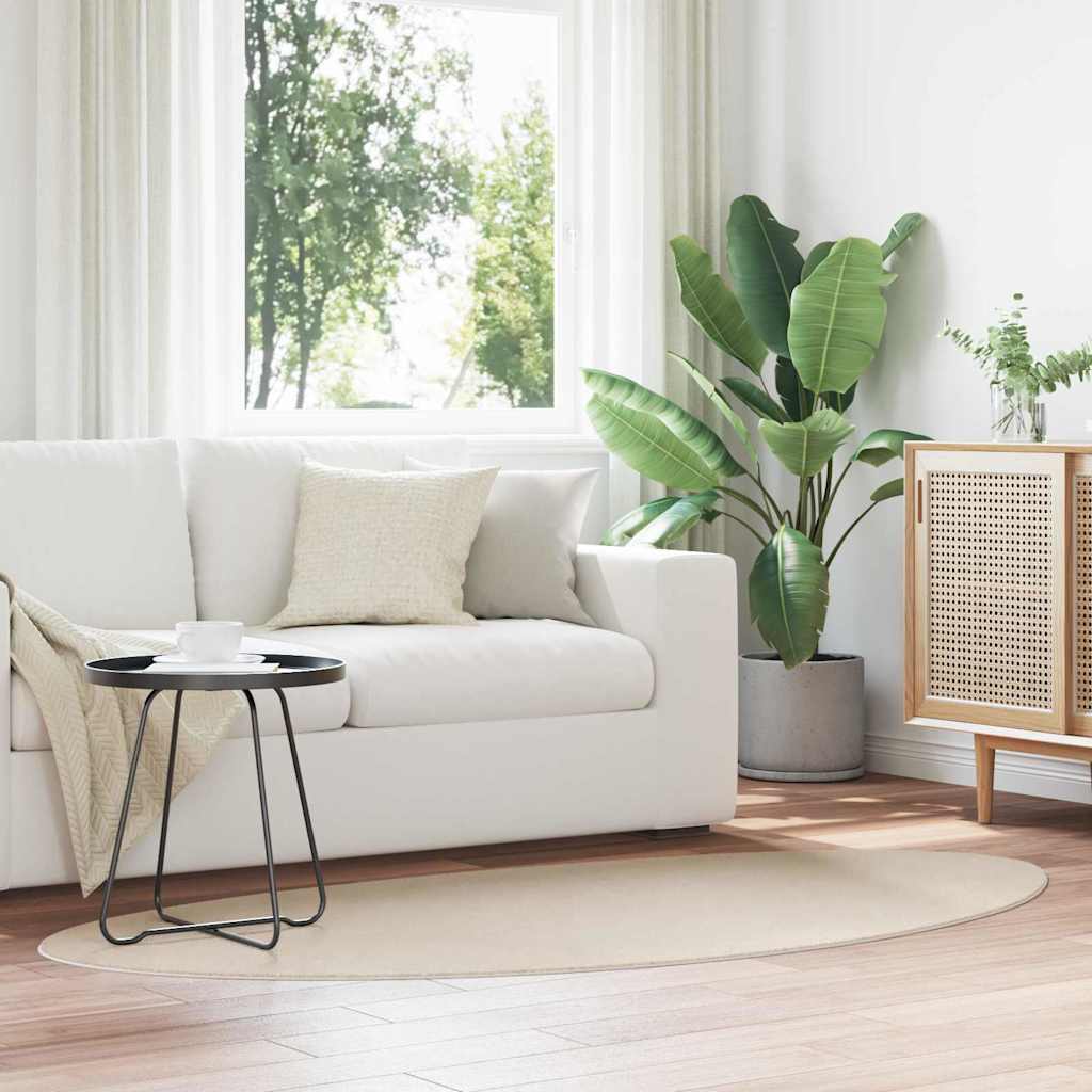 Vloerkleden HUARTE Beige 100 x 200 cm Polyester is nu te koop bij PeponiXL, paradijselijk wonen!