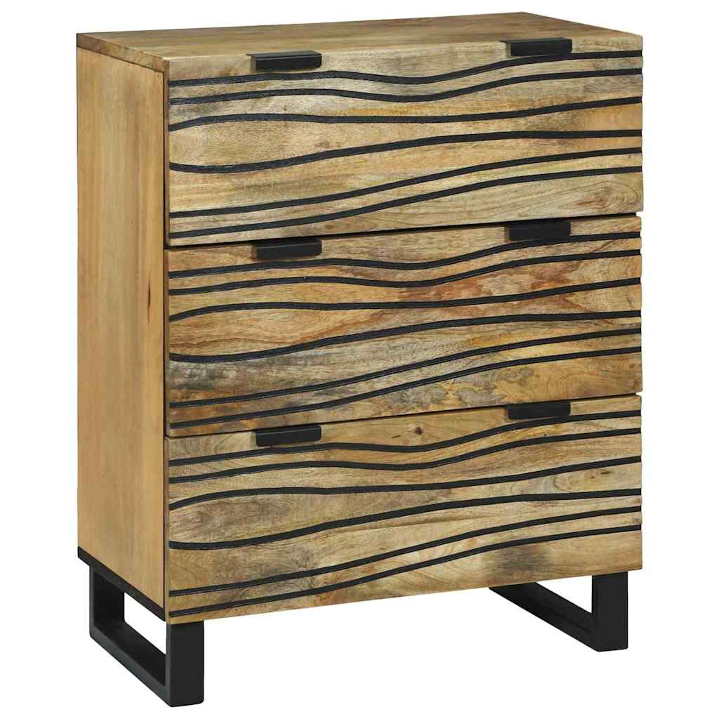 Dressoir met lade Bruin 60 x 33.5 x 75 cm Massief mangohout is nu te koop bij PeponiXL, paradijselijk wonen!
