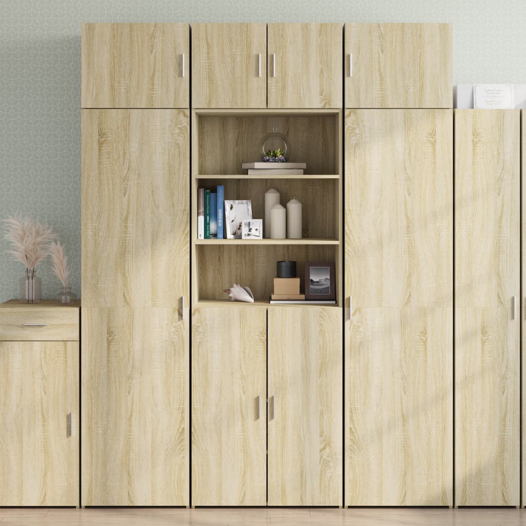 Hoge kast 70x42,5x185 cm bewerkt hout sonoma eikenkleurig is nu te koop bij PeponiXL, paradijselijk wonen!
