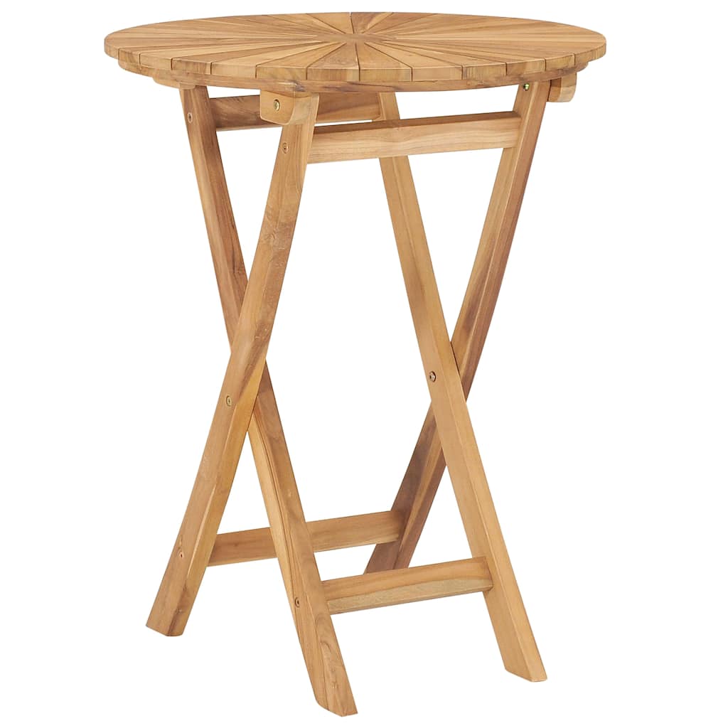 Tuintafel inklapbaar Ø60 cm massief teakhout is nu te koop bij PeponiXL, paradijselijk wonen!