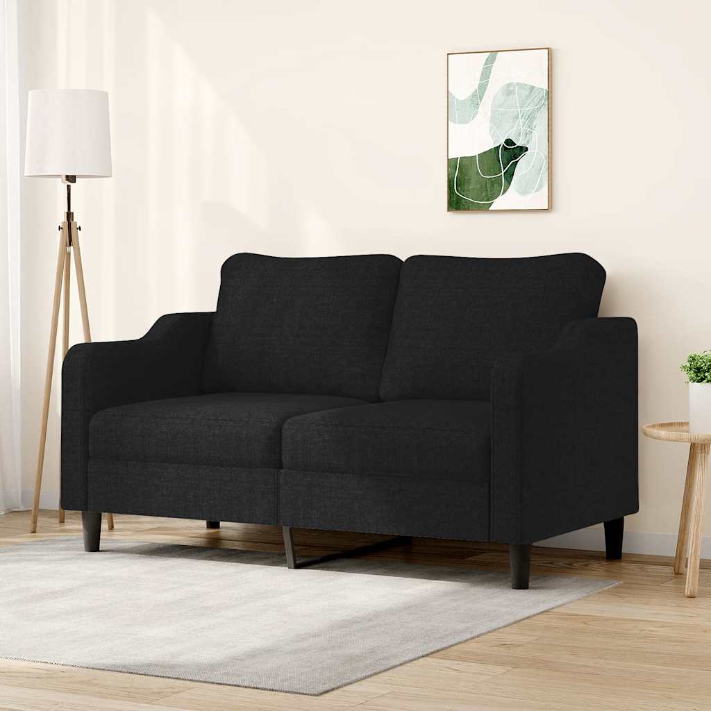 Tweezitsbank 140 cm stof zwart is nu te koop bij PeponiXL, paradijselijk wonen!