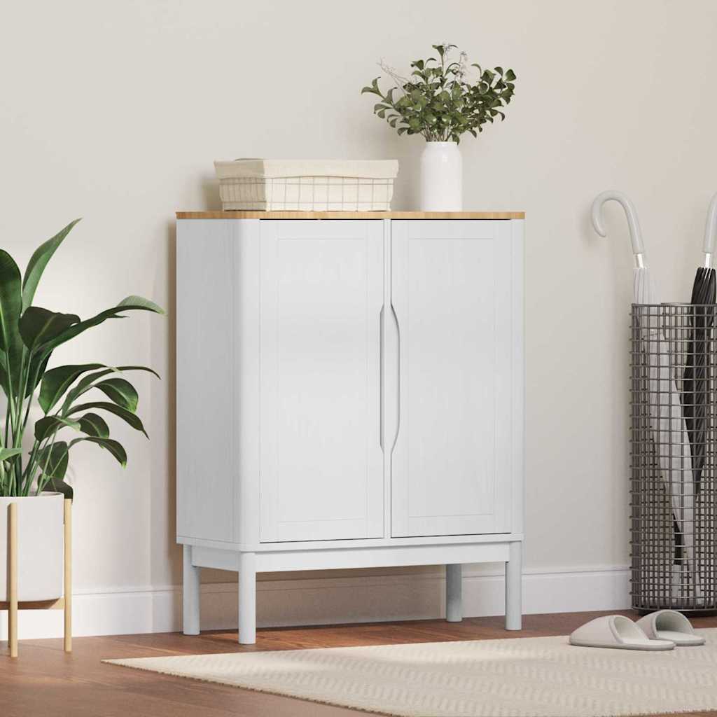 Dressoir FLORO Wit 70 x 30 x 70,5 cm Massief Vurenhout is nu te koop bij PeponiXL, paradijselijk wonen!
